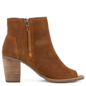 TOMS Majorca Peep Toe Heel Bootie Size 9